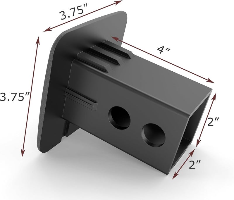 eVerHITCH 2" American Black Flag Trailer Hitch Cover Plug for 2 Inch Hitch Receivers - Image 3